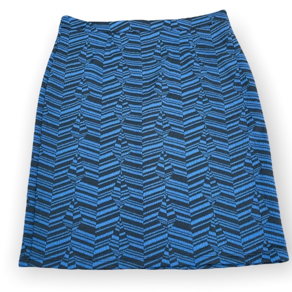 Apropos Blue and Black Design A-Line Skirt - Picture 6 of 6